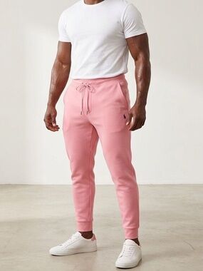 Polo Ralph Lauren Men's Cotton-Fleece Blend Pink Jogger Pants XL NWOT